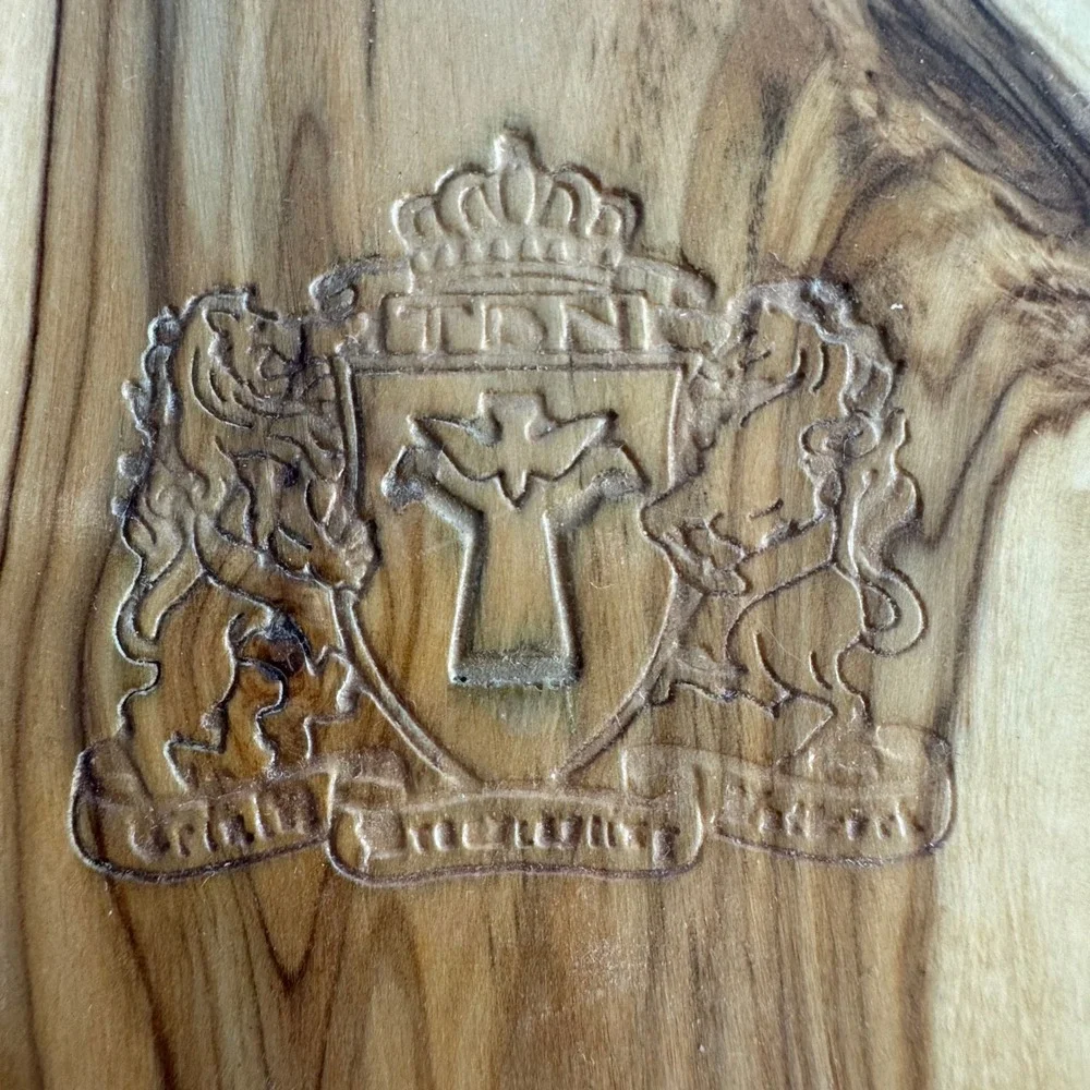 Jerusalem Holy Bible Small Natural Olive Wood Bethlehem Gilded Edges TBN Red